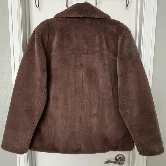 Velvet by Graham & Spencer • Brown Faux Fur Teddy Jacket - Women’s Size Large - Picture 8 of 16